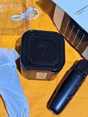 Ηχείο Karaoke KPS2 με 2 ασύρματα μικρόφωνα και εφέ φωτισμού