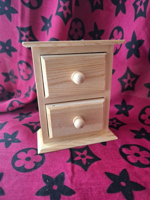 Wooden decorative drawer box for dollhouse