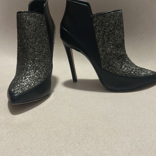 ASOS ankle boots new black with grey glitter, size 37