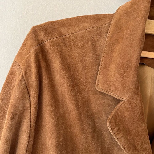 Long suede jacket new brown size M