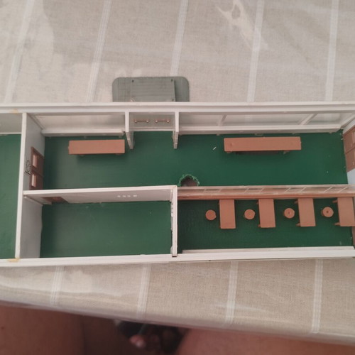 HO scale buildings set, substation, coal storage, 2 shops