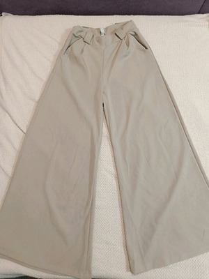 Elastic pants like new, beige, wide fit