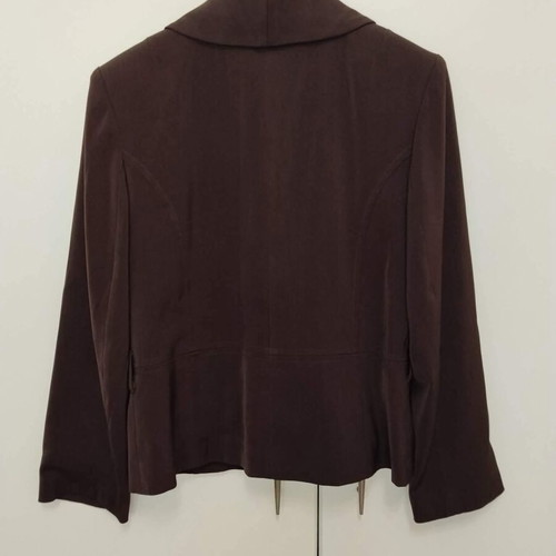 Velvet brown jacket used, lined with shoulder pads, size M