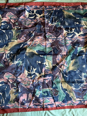 Art of the Scarf Vintage ιταλικό abstract floral polyester μαντήλι σαν καινούργιο