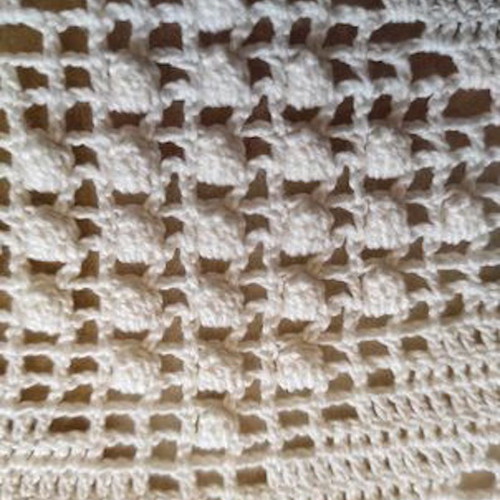Handmade knitted bridal blankets used, set of 2 with free pillow cover