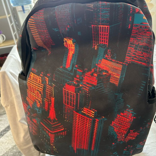 Polo backpack like new, black and red
