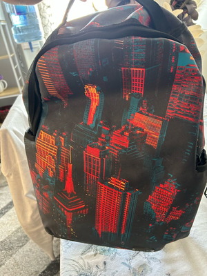 Polo backpack like new, black and red