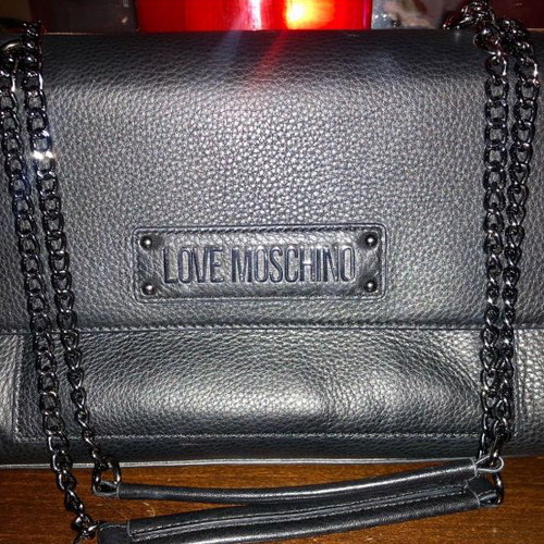Love Moschino crossbody bag new genuine lamb leather soft