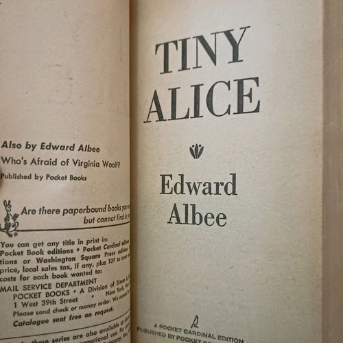 Leather-bound book used A Delicate Balance, The Sandbox & Tiny Alice - Edward Albee
