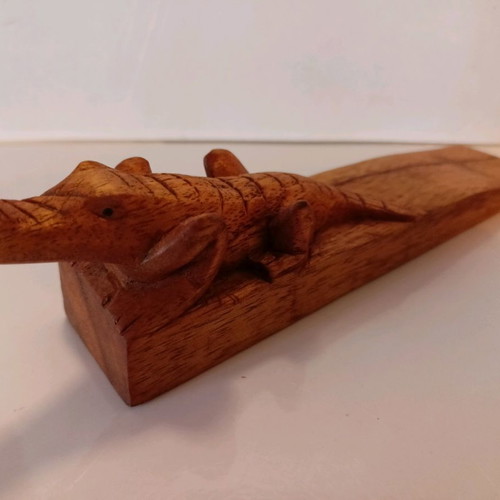 Crocodile door stop used, 18 cm length