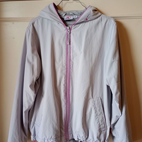 O'neill jacket used, small, gray, waterproof with fabric lining