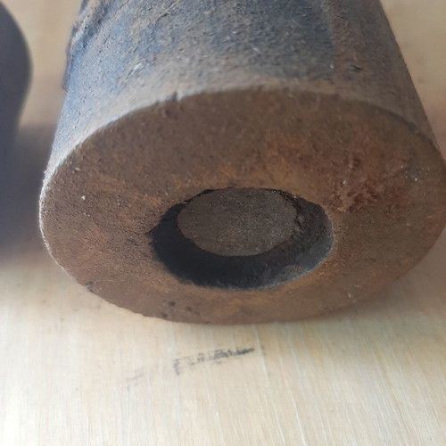 Cast iron weights used, set of 1 kg and 0.5 kg