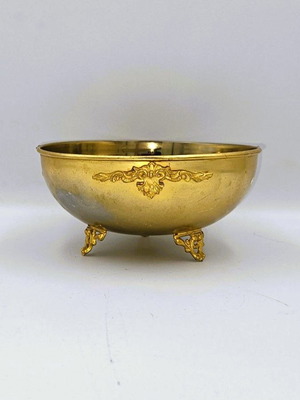 24K Gold Plated Fondue Bowl used