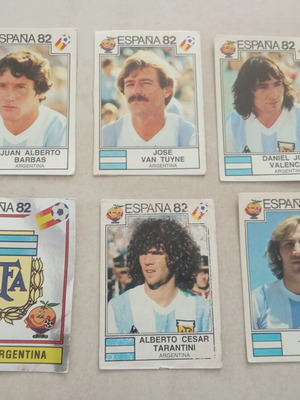 Panini Espana 82 Argentina αυτοκόλλητα μεταχειρισμένα, κομμένα από άλμπουμ