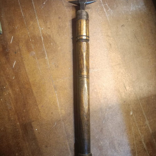 Anvil used for goldsmith or watchmaker with wooden base