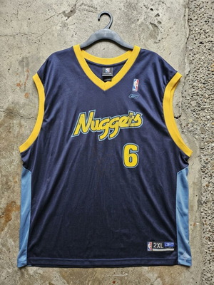 Denver Nuggets Kenyon Martin #6 Reebok basketball jersey used, size 2XL