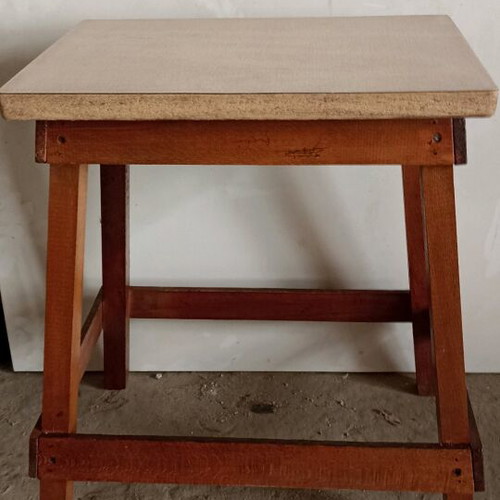 Wooden coffee table with marine plywood used, ideal for summer houses