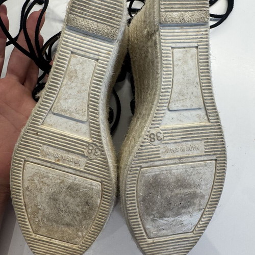 Manebi Lace Up Espadrillas like new, size 38, black