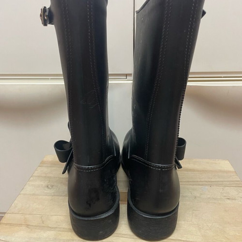Women's black galoshes boots size 39 like new with signs of use