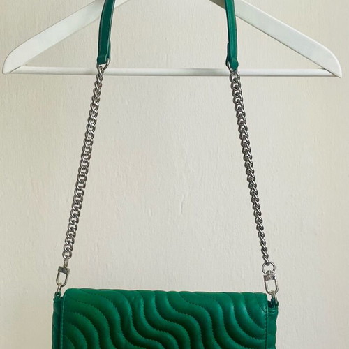 Quilted crossbody bag green new