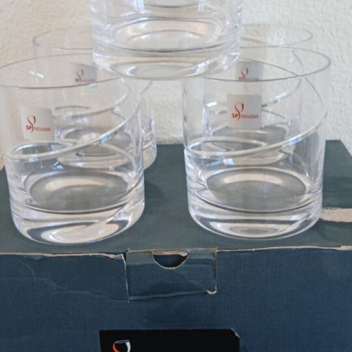 Set of 6 SP Exclusive handmade crystal whiskey glasses 24%