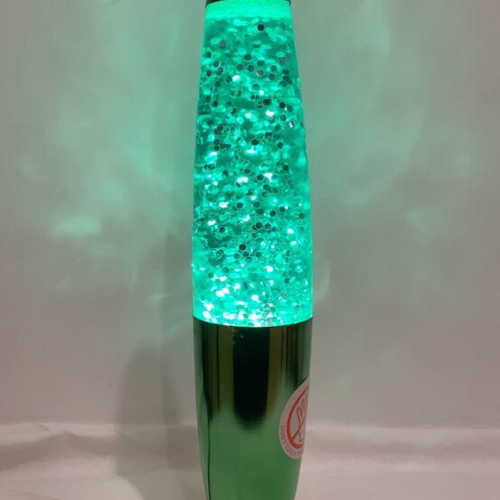 Lava lamp green glitter new with box