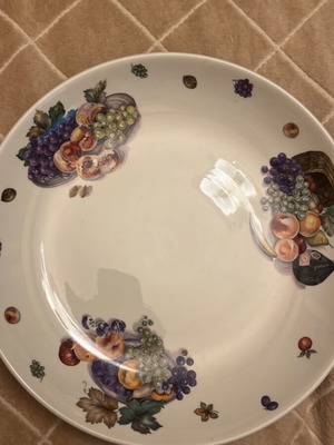 Serving Platter used, summer design, 32 cm diameter