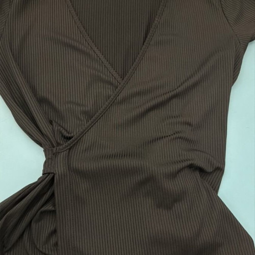 Women's black blouse used, back tie, size S