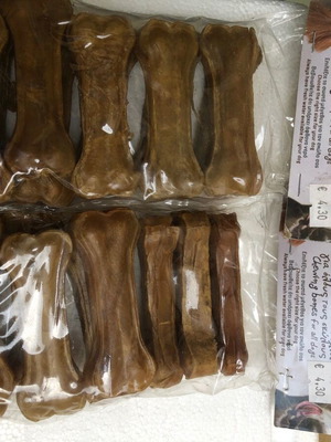 Pet Camelot Natural Solid Bone from Beef Leather 7.62cm 20gr 2x10 Pieces New