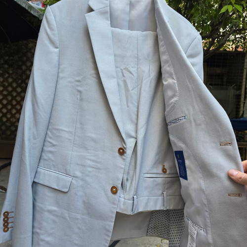Tailor Made Groom Suits Like New, Blue and Ice Grey, XXL