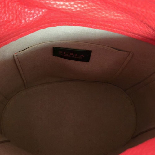Furla shoulder bag used, red and pink leather crossbody