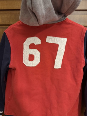 Polo Ralph Lauren Παιδική Ζακέτα Hoodie Νο 6 Σαν Καινούργιο, Κόκκινο και Μπλε