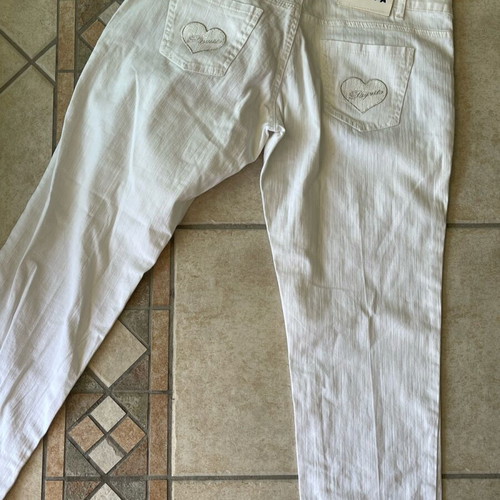 Rebecca Blu white denim pants new, size XL