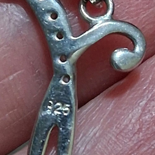 Small Gamma Monogram with Zircon Silver 925 New