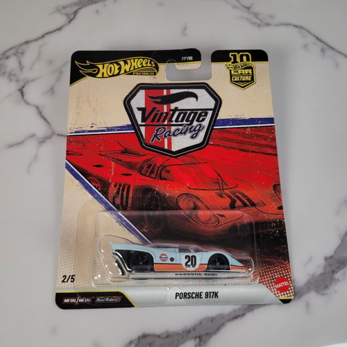 Hot Wheels Porsche 917K Blue Gulf Premium Vintage Racing new