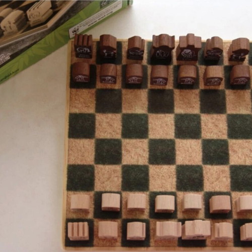 WWF chess set used with wooden animal figures
