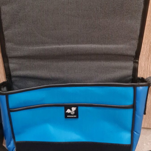 Crossbody bag like new, blue multicolor, with multiple pockets
