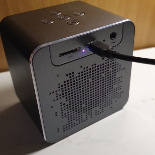 Bluetooth speaker with aux, mp3 player, clock and thermometer