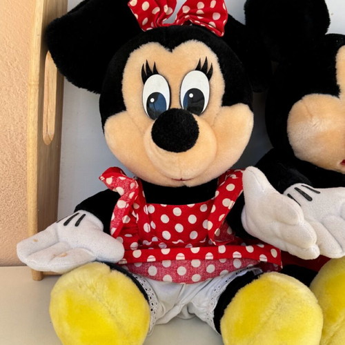 Set of authentic Euro Disney 1992 plush toys used with gift bag