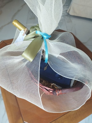 Εορταστικό Σετ Δώρου Samos Vin Doux και Navy Blue Γάντια καινούργιο