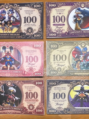 Disney Paper Money Lot of 6 New