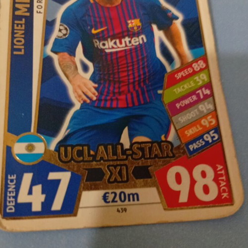 Champions League card Lionel Messi used