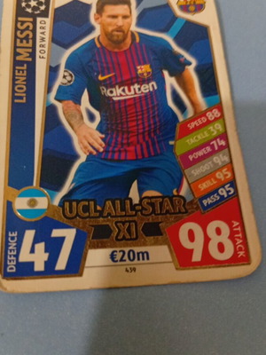 Champions League card Lionel Messi used