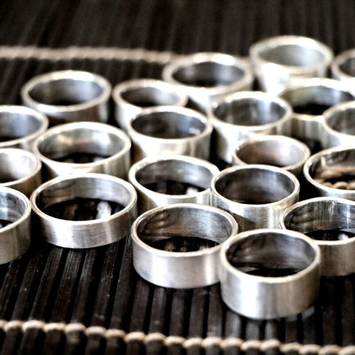 Sterling silver 925 rings new, pack of 8, matte finish