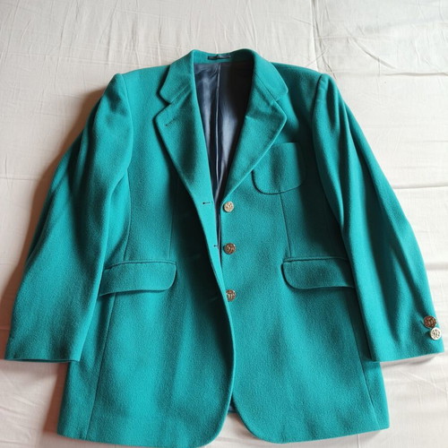 Handmade turquoise jacket like new, tailored