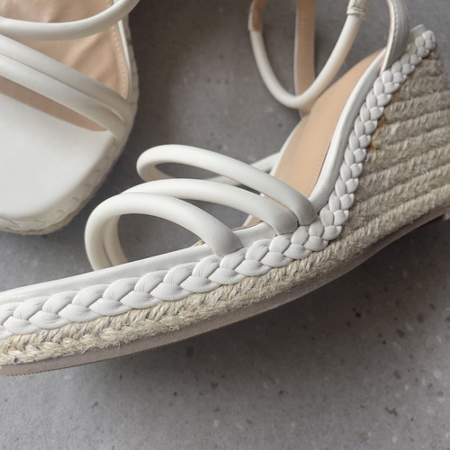 Marks & Spencer women's platform sandals, 10cm heel, white beige