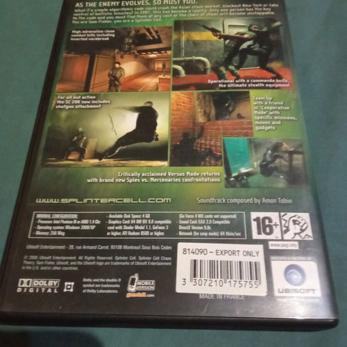 Splinter Cell Chaos Theory PC game used in very good condition