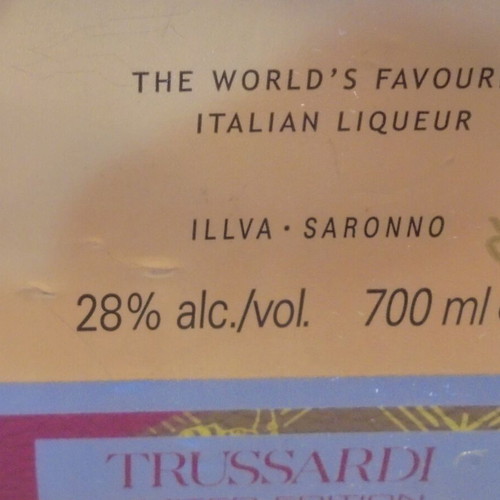 Disaronno Originale By Trussardi collectible empty bottle used