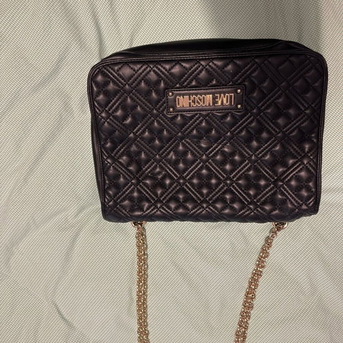 Love Moschino shoulder bag large used with wear, black