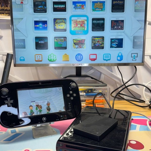 Nintendo Wii U console like new with external hard disc and many games